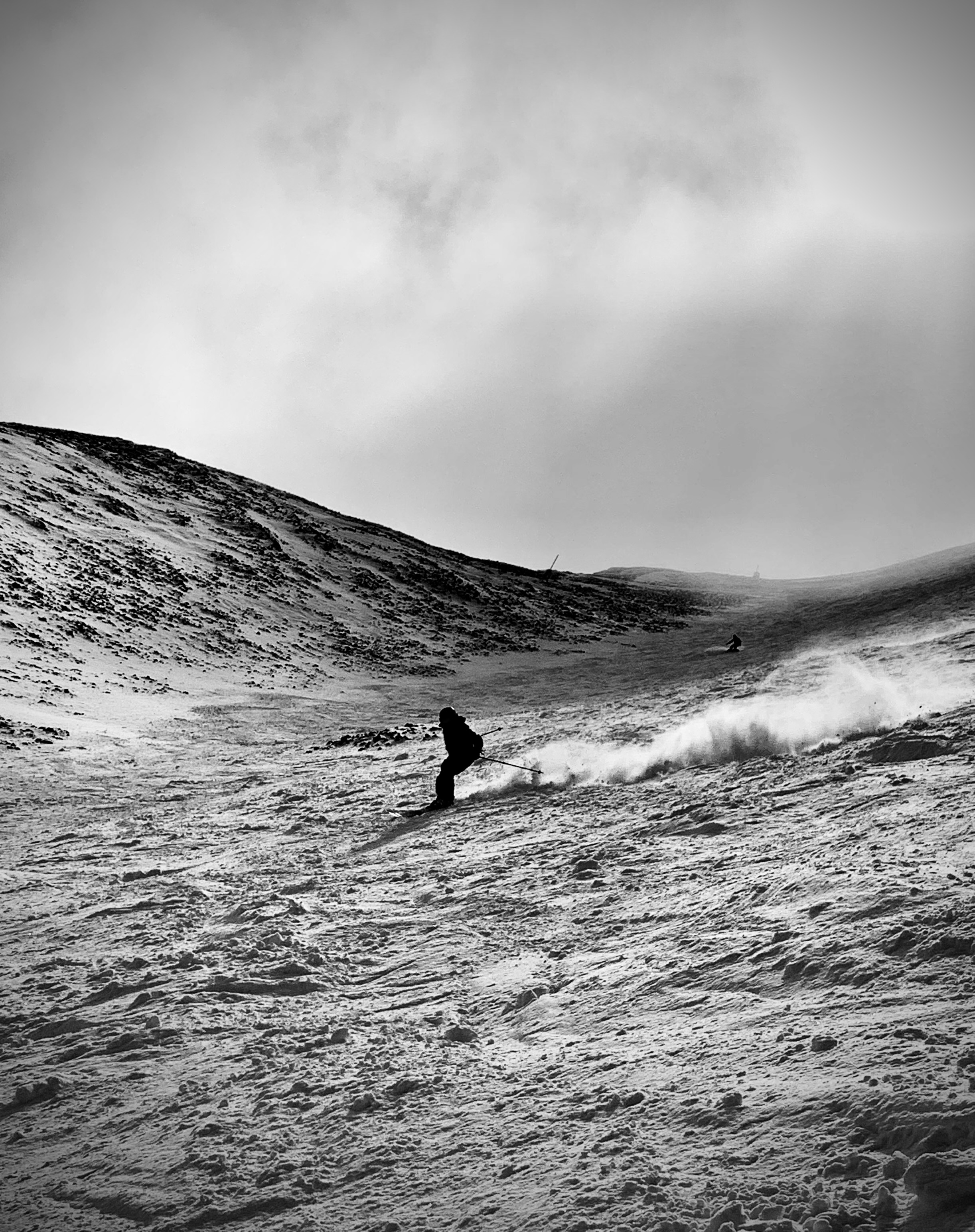 Skier in Montana powder